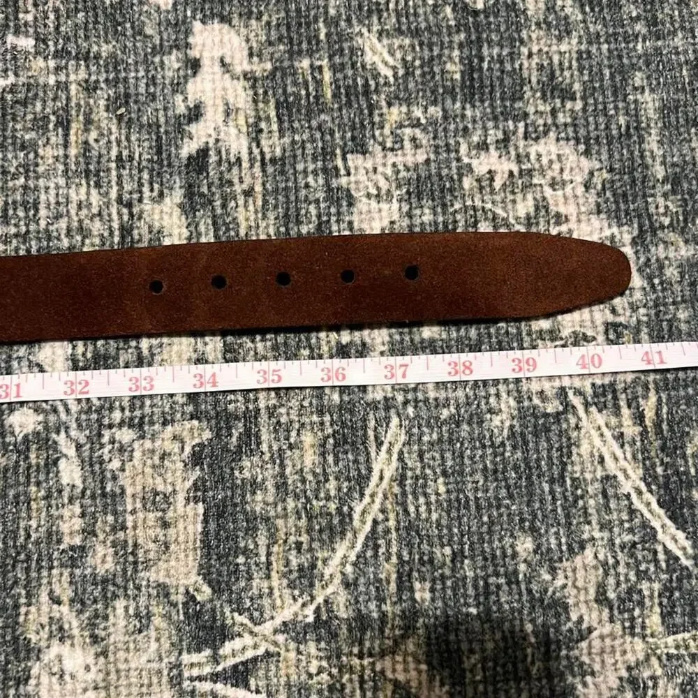Liz Claiborne Suede O-Ring Belt Brown XL
